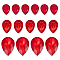 SUNNYCLUE 1 Box 120Pcs Pointed Back Gemstones Teardrop Gems 3 Sizes Red Clear Class Gemstones Pointback Rhinestones Small Faceted Tear Drop Beads No Hole Crystal Beads for Jewelry Making Embelishment