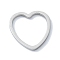 Non-Tarnish 304 Stainless Steel Linking Rings, Heart, Stainless Steel Color, 11.5x12x1mm