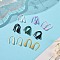 Hypoallergenic Bioceramics Zirconia Ceramic Teardrop Dangle Earrings, No Fading and Nickel Free, Mixed Color, 14x3x8.5mm