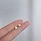 Alloy Earrings for Women, with 925 Sterling Silver Pin, Heart, 13mm