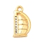 Brass Micro Pave Cubic Zirconia Charms, Nickel Free, Real 18K Gold Plated, Letter D, 14x8x2.5mm, Hole: 1.6mm