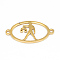 304 Stainless Steel Links Connectors, Oval with Twelve Constellation/Zodiac Sign, Libra, 23x12x1mm, Hole: 1.5mm
