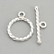 Sterling Silver Toggle Clasps, with 925 Stamp, Ring, Silver, 16x12x1.5mm, Hole: 1.5mm