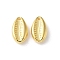 304 Stainless Steel Pendants, Ion Plating(IP), Oval Charms, Real 18K Gold Plated, 14x8x4.5mm, Hole: 1.2mm
