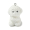 Flocking Resin Pendants, with Platinum Plated Iron Loops, Dog, 33x22x22mm, Hole: 1.8mm