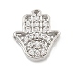 Латунный микро pave прозрачный кубик циркония подвески ZIRC-I068-34P-1