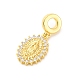 Латунные прозрачные кубические цирконии европейские подвески KK-D325-28G-02-2