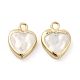 Подвески в форме сердца из ракушек и жемчуга PEAR-P004-65KCG-4