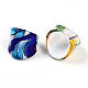 Ручной работы Lampwork широкополосного кольца RJEW-Q150-M02-B-4