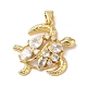 Подвески из латуни и прозрачного циркония с покрытием стойки KK-L216-057G-1
