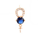 Серьги из латуни с микропейвом и прозрачным фианитом KK-T062-219A-NF-3