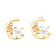 Латунные микропаве прозрачные подвески с фианитом KK-N231-384-2