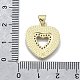 Латунные микро проложить кубического циркония подвески KK-V010-05G-03-3