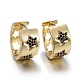 Серьги-кольца из латуни с микро-паве из фианита EJEW-K083-40G-A-1