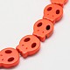 Нити синтетических бирюзовых бус черепа TURQ-I023-28x25mm-06-1
