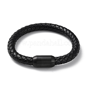 Кожаный плетеный браслет на круглом шнуре BJEW-F460-03EB