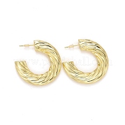 Серьги-гвоздики из латуни с реечным покрытием EJEW-F278-04G