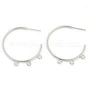 Серьги-гвоздики с латунным кольцом KK-K351-26P