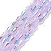 Выпечка окрашенные стеклянные бусины пряди DGLA-D001-01E