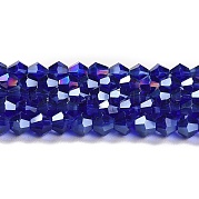 Прозрачные стеклянные бусины гальваническим пряди GLAA-F029-3mm-A06