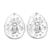 Латунные микропаве прозрачные подвески с фианитом KK-S356-538P-NF