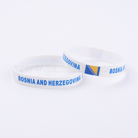 Сувенир браслет силиконовый браслет BJEW-TA0002-02B-1