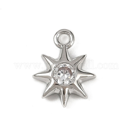 Подвески из латуни с прозрачным фианитом KK-L238-12P-1