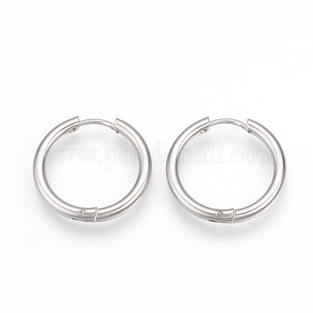 Серьги-кольца Huggie Hoop из нержавеющей стали 201 MAK-R021-17mm-1