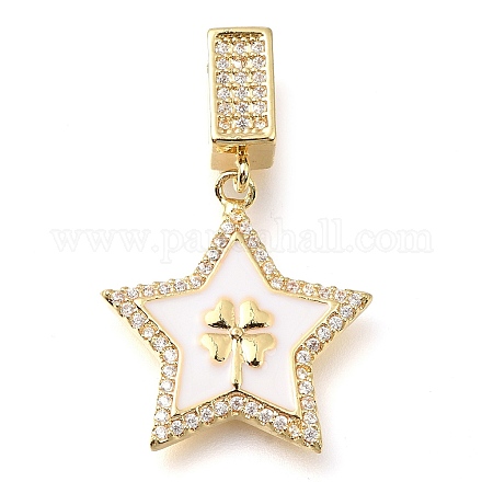 Латунные микро проложить кубического циркония подвески KK-S049-04G-B-1