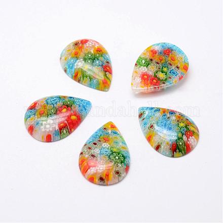 Ручной Millefiori стекло кабошоны LAMP-G121-36-1