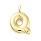 Rack Plating Brass Balloon Letter Pendants, Cadmium Free & Lead Free, Long-Lasting Plated, Real 18K Gold Plated, Letter Q, 17.5x13x4.5mm, hole: 2.5mm