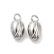 Non-Tarnish 304 Stainless Steel Charms, Flower Bud Charm, Stainless Steel Color, 5x10mm, Hole: 1.8mm