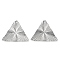 Non-Tarnish 304 Stainless Steel Pendants, Triangle Charm, Stainless Steel Color, 24.5x27.5x2mm, Hole: 1.5mm