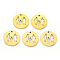 PVD Vacuum Plating 304 Stainless Steel Pendants, Laser Cut, Flat Round with Family, Real 18K Gold Plated, 15.5x1mm, Hole: 1.2mm
