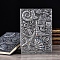 3D Embossed PU Leather Notebook, for School Office Supplies, A5 Ocean Theme Pattern Journal, Antique Silver, 215x145mm