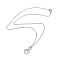 Non-Tarnish Heart Pendant Necklaces, 304 Stainless Steel Necklace, Stainless Steel Color, 17.83 inch(45.3cm)