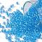TOHO Round Seed Beads, Japanese Seed Beads, (163) Transparent AB Aqua, 8/0, 3mm, Hole: 1mm, about 222pcs/10g
