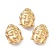 Ion Plating(IP) 304 Stainless Steel Beads, Buddha Head, Real 18K Gold Plated, 14.5x11x6mm, Hole: 2.3mm