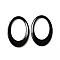 Spray Painted 201 Stainless Steel Linking Rings, Oval, Black, 18x12x1mm, Inner Diameter: 8.5x13mm