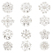 PH PandaHall Clear Rhinestone Crystal Flower Brooches Pins for Wedding Party