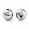 Non-Tarnish 201 Stainless Steel Beads, Round, Stainless Steel Color, 18.5x18mm, Hole: 3mm