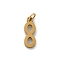 304 Stainless Steel Charms, with Jump Ring, Infinity Charms, Ion Plating(IP), Golden, 11.5x4.5x1mm, Hole: 1.5mm