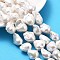 Natural Nucleated Pear Beads Strands, Nuggets, Grade 5A+, Floral White, 21~34x16~23x13~16mm, Hole: 0.6mm, about 15~16pcs/strand, 15.75''~16.34''(40~41.5cm)