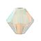 Preciosa® Crystal Beads, Czech Crystal, Bicone(451 69 302 Rondelle), 01000 20000 White Opal AB 2x, 4mm, Hole: 0.8mm