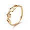 Ion Plating(IP) 201 Stainless Steel Star Wrap Finger Ring for Women, Golden, US Size 6 1/2(16.9mm)