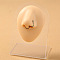 304 Stainless Steel & Brass Two Tone Clip on Nose Rings Sets, Mixed Color, 13x9mm, 2pcs/set