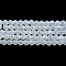 Imitation Jade Glass Beads Strands, Faceted, Bicone, Clear, 6x5.5mm, Hole: 1.2mm, about 45~47pcs/strand, 9.65~9.84 inch(24.5~25cm)