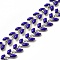 304 Stainless Steel Cobs Chains, with Enamel, Soldered, with Spool, Blue, 6x1.5~2mm