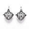 Rack Plating Brass Cage Pendants, Nickel Free, For Chime Ball Pendant Necklaces Making, Hollow Heart, Antique Silver, 29x25x20mm, Hole: 5x6mm, inner measure: 18x18mm