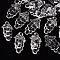 Autumn Theme Transparent Acrylic Beads, Grape, Clear, 46x27x16.5mm, Hole: 3.5mm, about 101pcs/500g